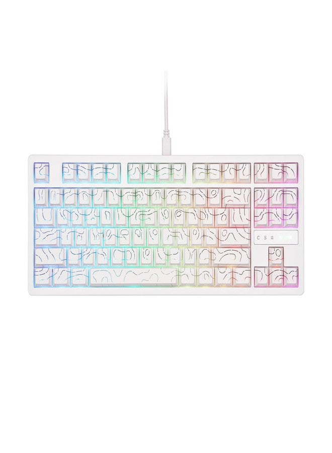 MechLands VTER ATO87 HE Magnetic Gaming Keyboard with Adjustable Actuation, Hall Effect Keyboard with 0.125ms Latency, 8K Polling Rate, 87-Key, Hot-Swappable, RGB, Customizable Keys (White) - Image 1
