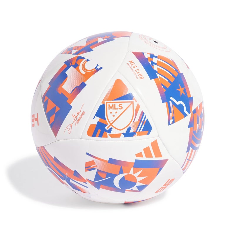 adidas MLS Club Soccer Ball, White/Solar Red/Glory Blue, 3 - Image 1