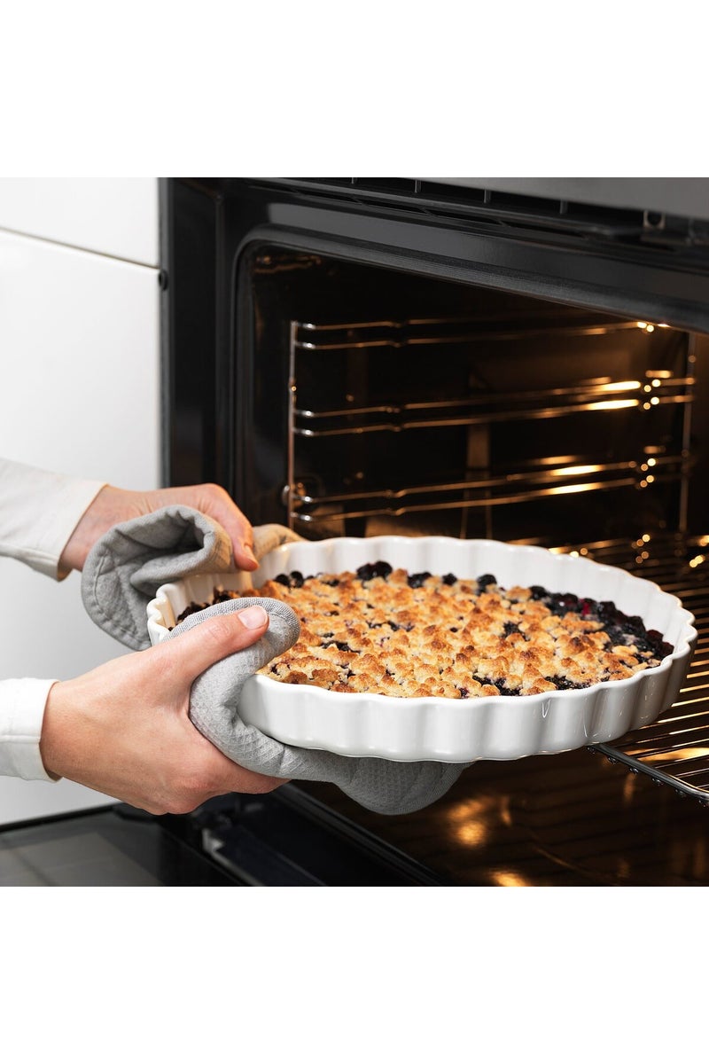 VARDAGEN Pie dish, off-white, 32 cm - Image 3