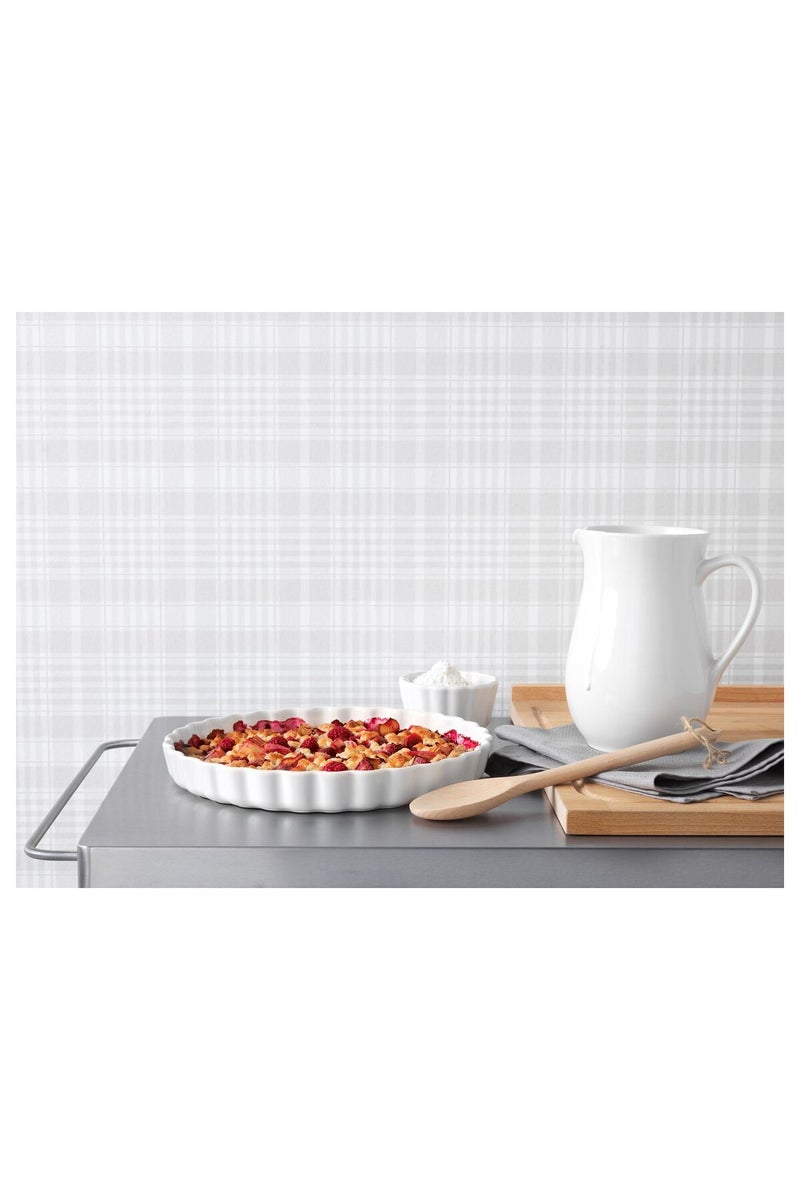 VARDAGEN Pie dish, off-white, 32 cm - Image 5