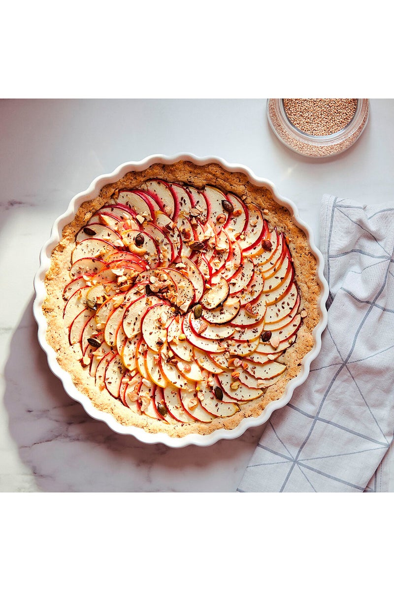 VARDAGEN Pie dish, off-white, 32 cm - Image 2