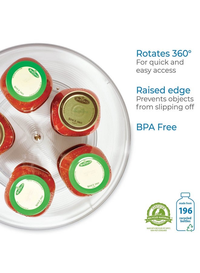 InterDesign iDesign 54730M2 Linus Turntable Kitchen, Pantry or Countertop Organization, 14" Inch, Clear, 2 Count - Image 4