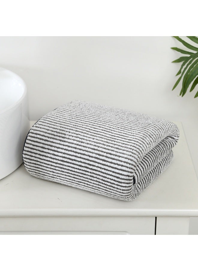 هومستر 2 قطع حمام منشفة مجموعة مع منشفة الوجه، كويك جاف مرجان الصوف مناشف الشاطئ للرجل والمرأة، رمادي - Image 2