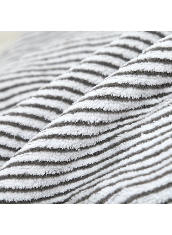 هومستر 2 قطع حمام منشفة مجموعة مع منشفة الوجه، كويك جاف مرجان الصوف مناشف الشاطئ للرجل والمرأة، رمادي - Image 3