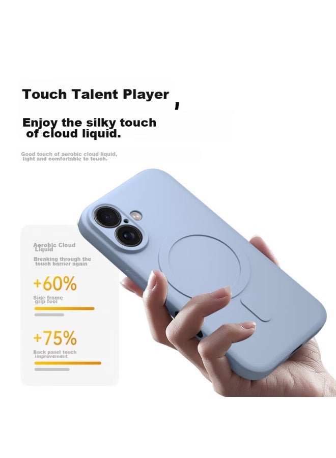 Keklle Iphone 16 Case, Apple 16 Protective Cover, Skin-friendly Liquid Silicone Magnetic Full Camera Protection Soft Case, Ivory White - Image 5
