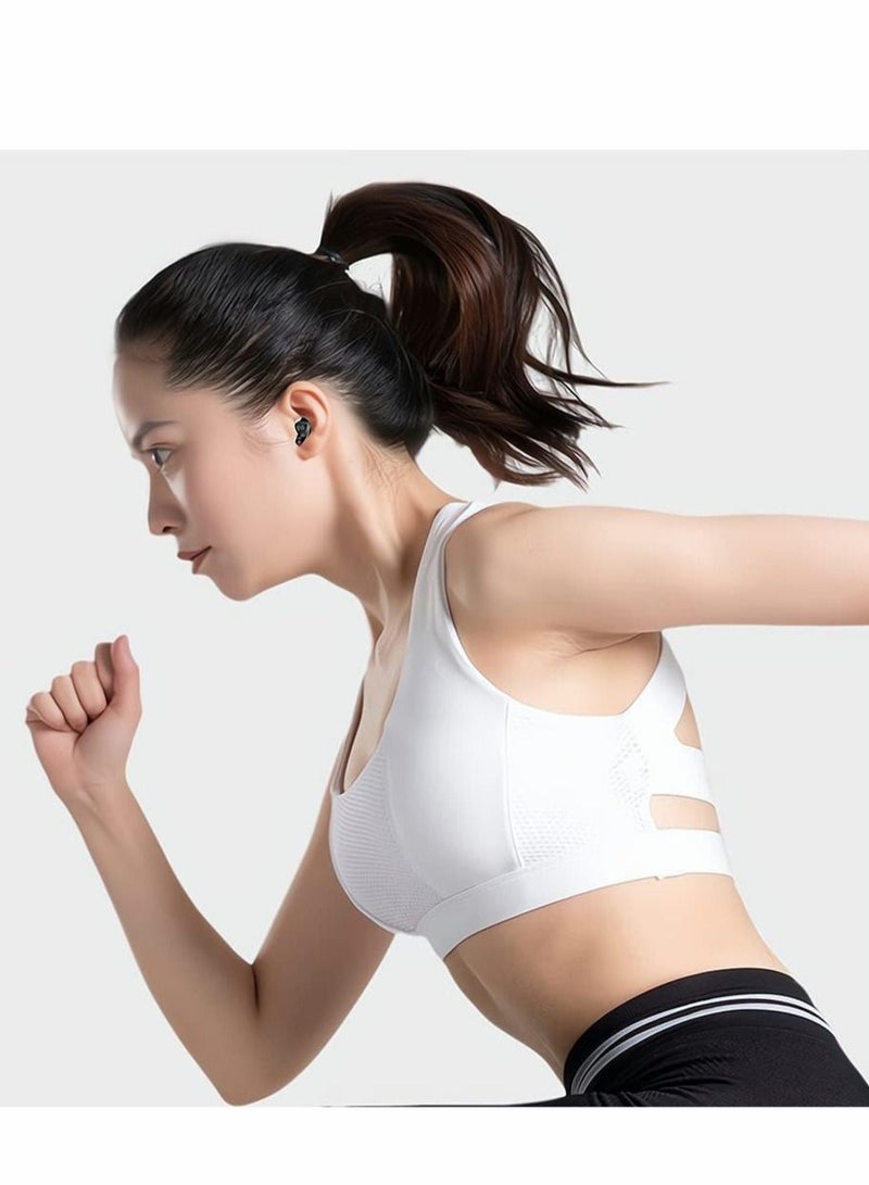 Captaintech Wireless Bluetooth Earbuds, Bluetooth Earphone, Stereo Wireless Earbuds with Charging Case, IPX6 Waterproof Auto Charging Headphones in Ear Built in Mic Headset LED Battery Display for Sports (Black) - Image 2