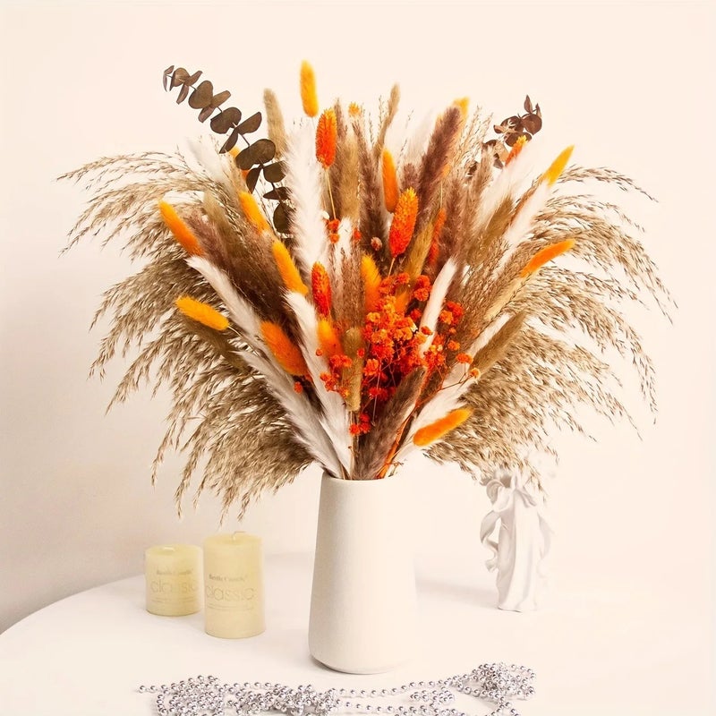 Bluejw G111 Luxury Fluffy Pampas Grass Small Reed Rabbit Tail Dried Plants for Wedding Home Graduation Christmas Halloween Easter Decor - Image 1