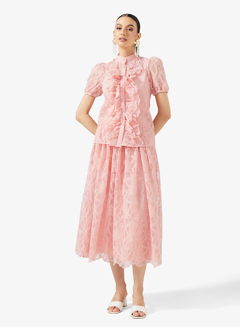 خزانة طقم بلوزة وتنورة دانتيل - Image 5