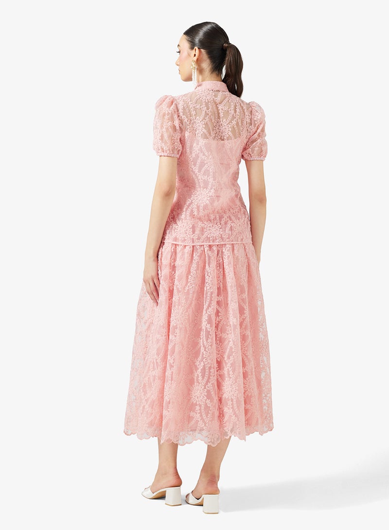 خزانة طقم بلوزة وتنورة دانتيل - Image 2