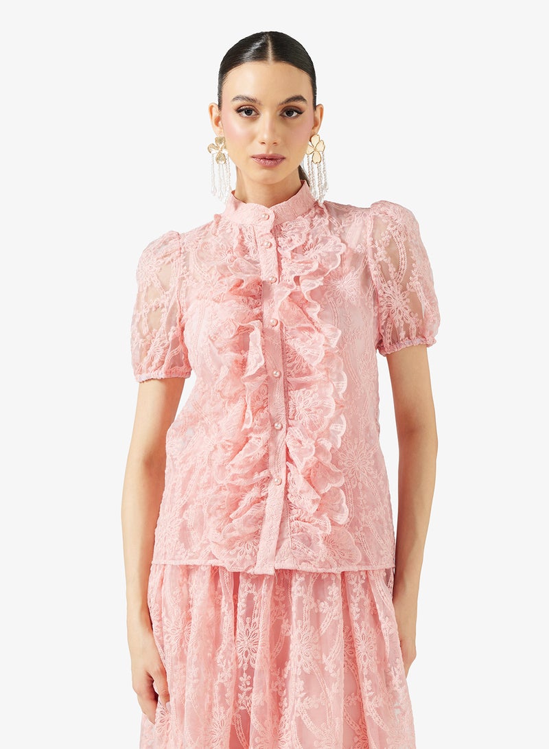 خزانة طقم بلوزة وتنورة دانتيل - Image 3