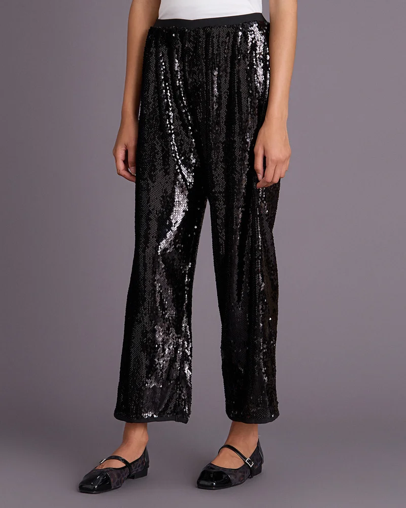 ردتاغ Senior Girls Black Wideeg Trouser