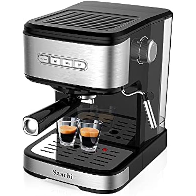 Saachi Espresso Machine NlCof7062Bk With 20 Bar Automatic Steam Pressure Pump - Image 1