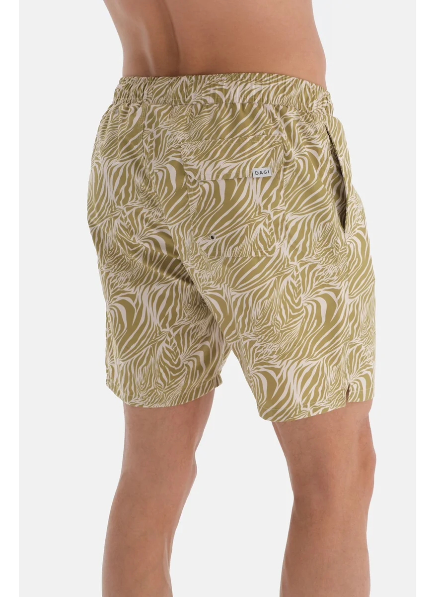 dagi Mountain Green Zebra Des. Medium Shorts