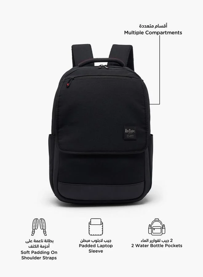 Lee Cooper Solid School Backpack For Kids 13+ Years With Padded Laptop Sleeve
