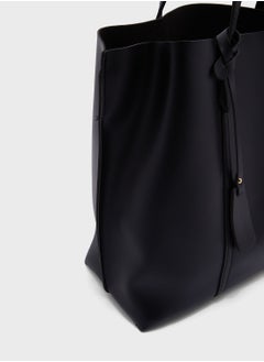 ELLA Tote Bag With Fob Detail  - Image 4