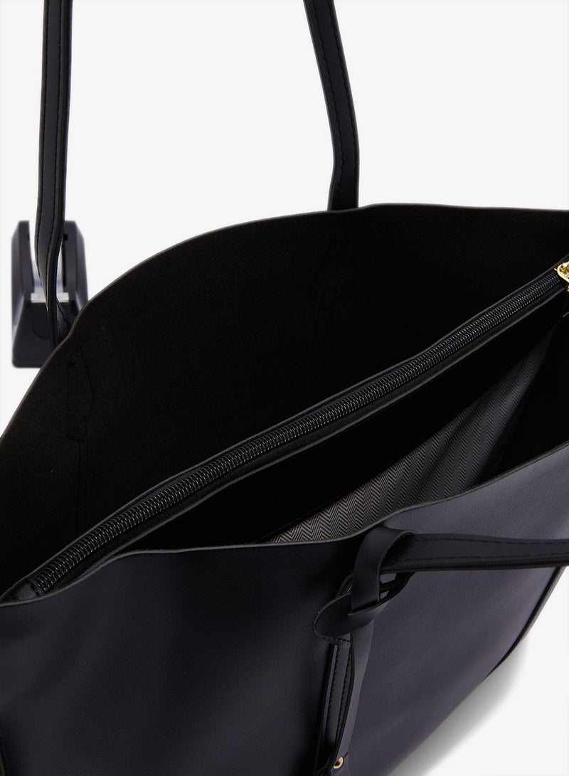 ELLA Tote Bag With Fob Detail - Image 5