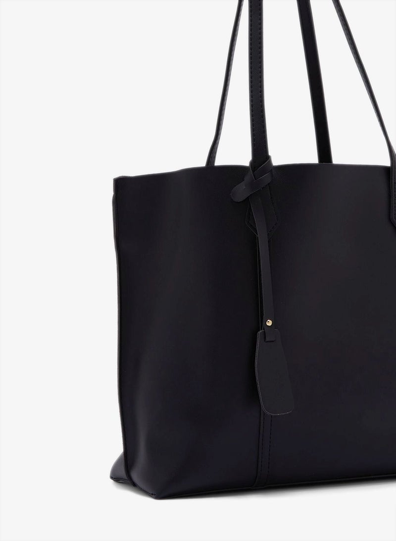ELLA Tote Bag With Fob Detail - Image 3