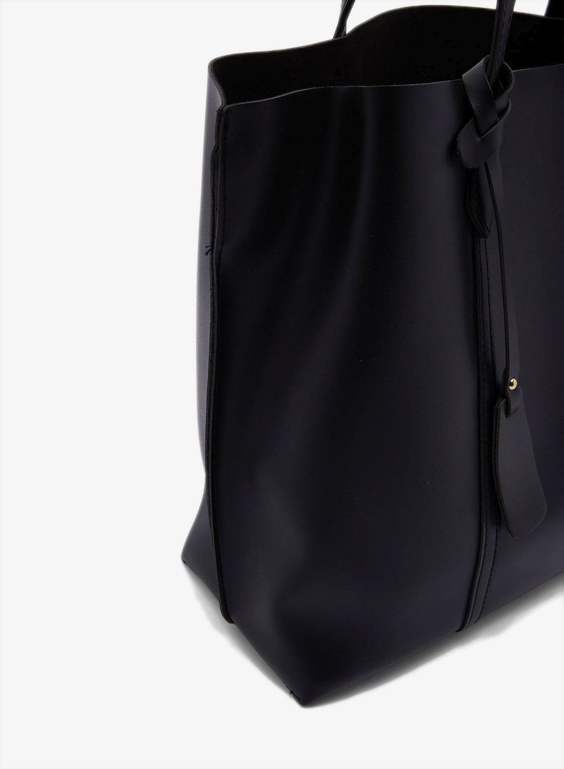 ELLA Tote Bag With Fob Detail - Image 4