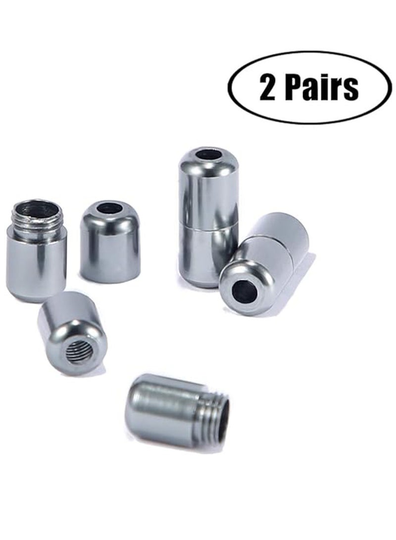 2 Pairs Elastic No Tie Shoe Laces For Adults Kids Elderly Elastic Shoe Laces Grey - Image 3