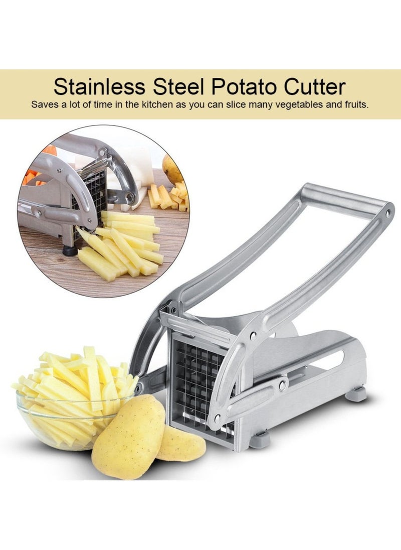 FEND Stainless Steel Potato Chipper with 2 Thickness Adjustable Blades for Carrots Apples Cucumbers Onions Veg Sticks  - Image 4