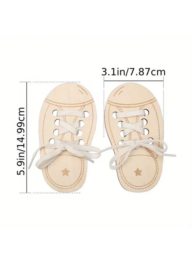 Baby Shoe Lace Threading Toy Educational Practice Tool For Toddlers Fine Motor Skills - Image 1