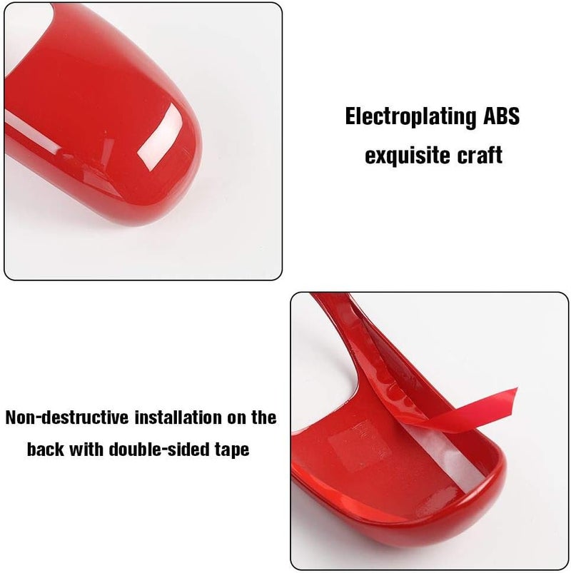 CheroCar Batch consistent craftsmanship Gear Shift Knob Cover Stick Shifter Cap Cover Frame for 2014-2015 Jeep Grand Cherokee, for 2012-2014 Chrysler 300C, Interior Accessories (Red) Custom sizing alternatives - Image 5