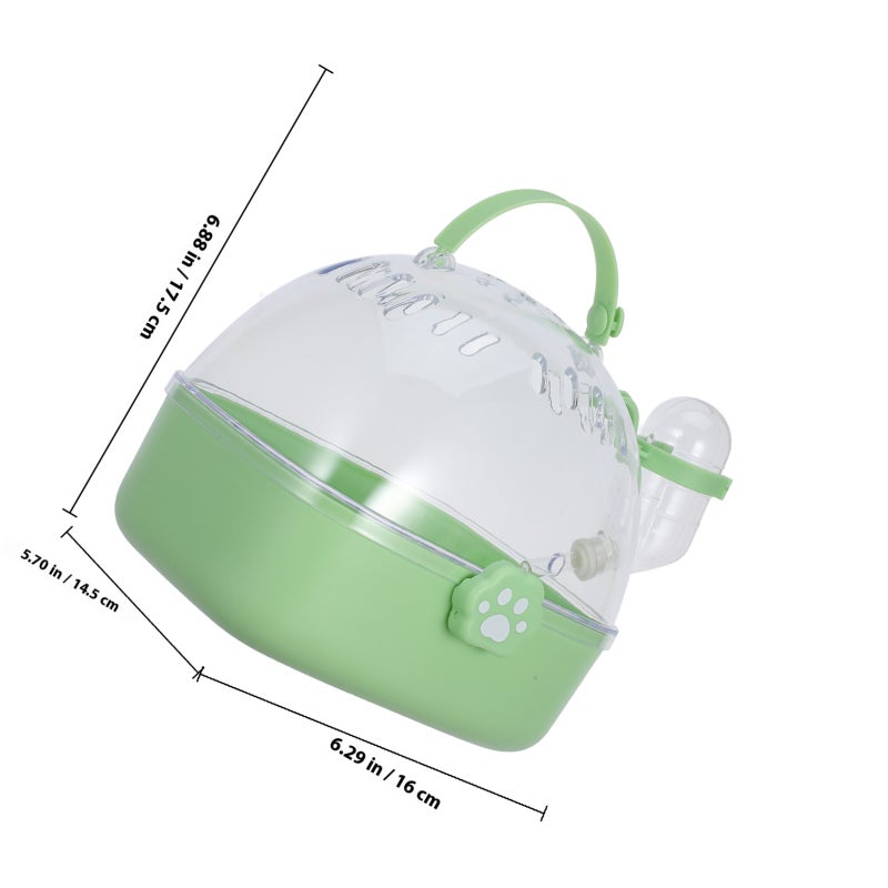 Small Animal Carrier Travel Carrier Portable Hamster with Water Bottle and Clear Cover for Small Pets Gerbils and Hamster - Image 2
