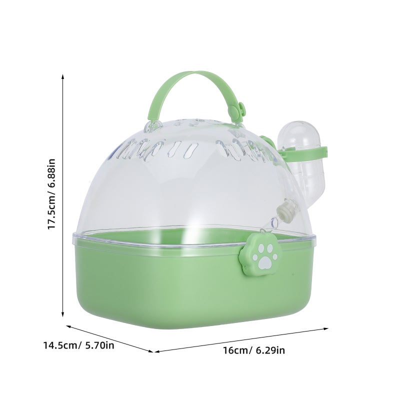 Small Animal Carrier Travel Carrier Portable Hamster with Water Bottle and Clear Cover for Small Pets Gerbils and Hamster - Image 3