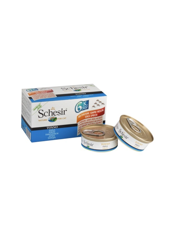 Schesir Tuna Fillet Cat Food - 50g - Pack of 6