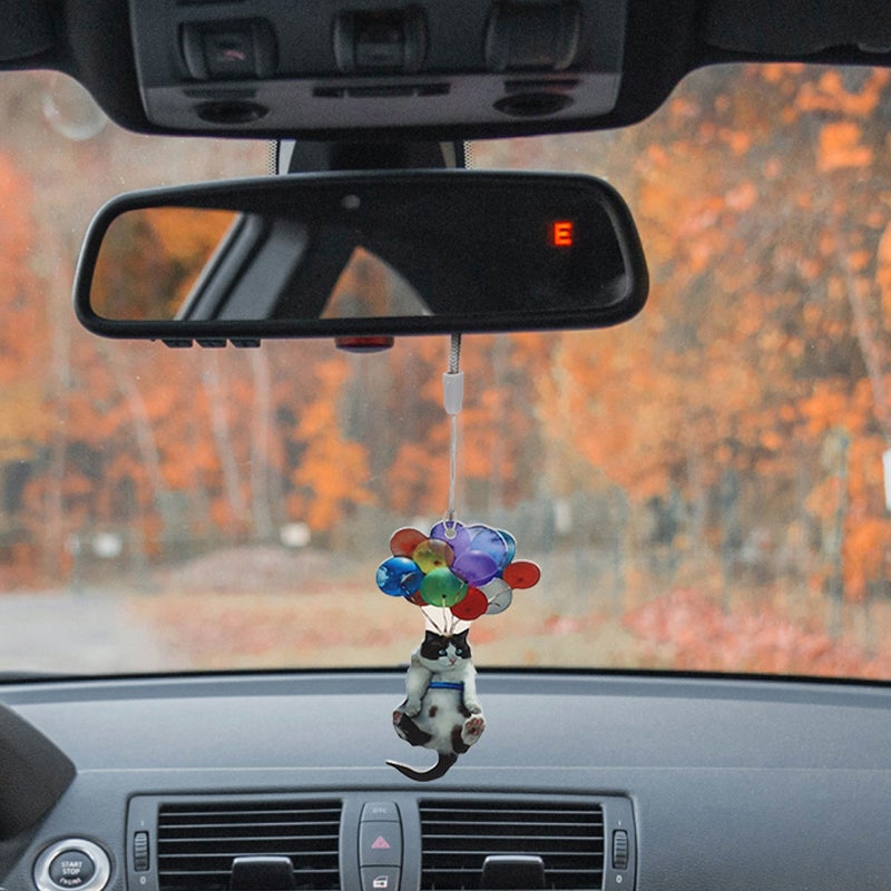 1pc Cat Balloon Pendant Decorative Hanging Pendant for Car Use - Image 1