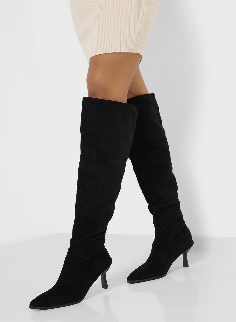 ايلا أحذية برقبة عالية من جلد الغزال الصناعي - Image 5