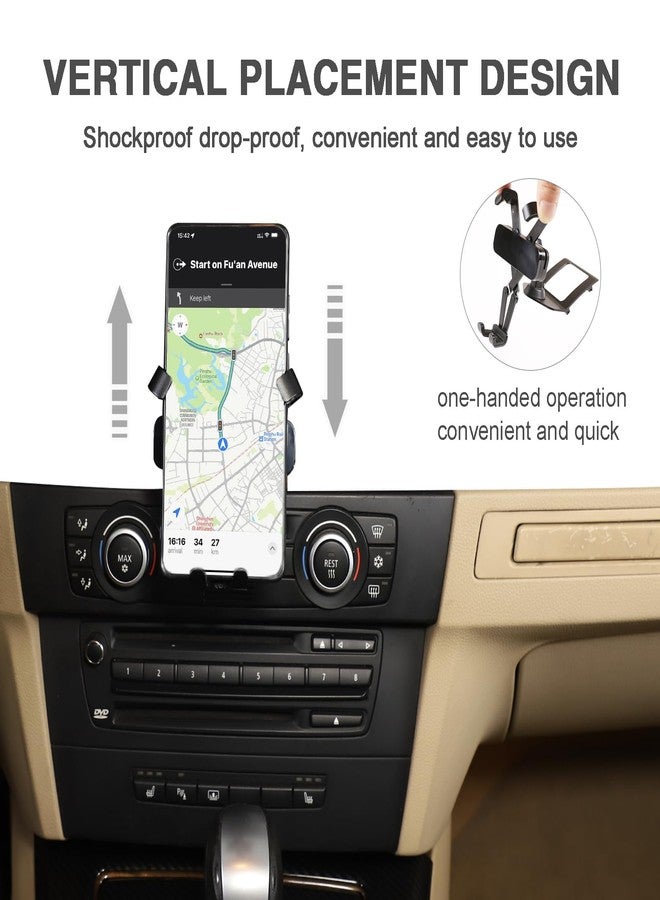 LLKUANG for BMW 3 Series E90 E91 E92 E93 360-Degree Rotary Cell Phone Holder Black (Black(B)) - Image 2