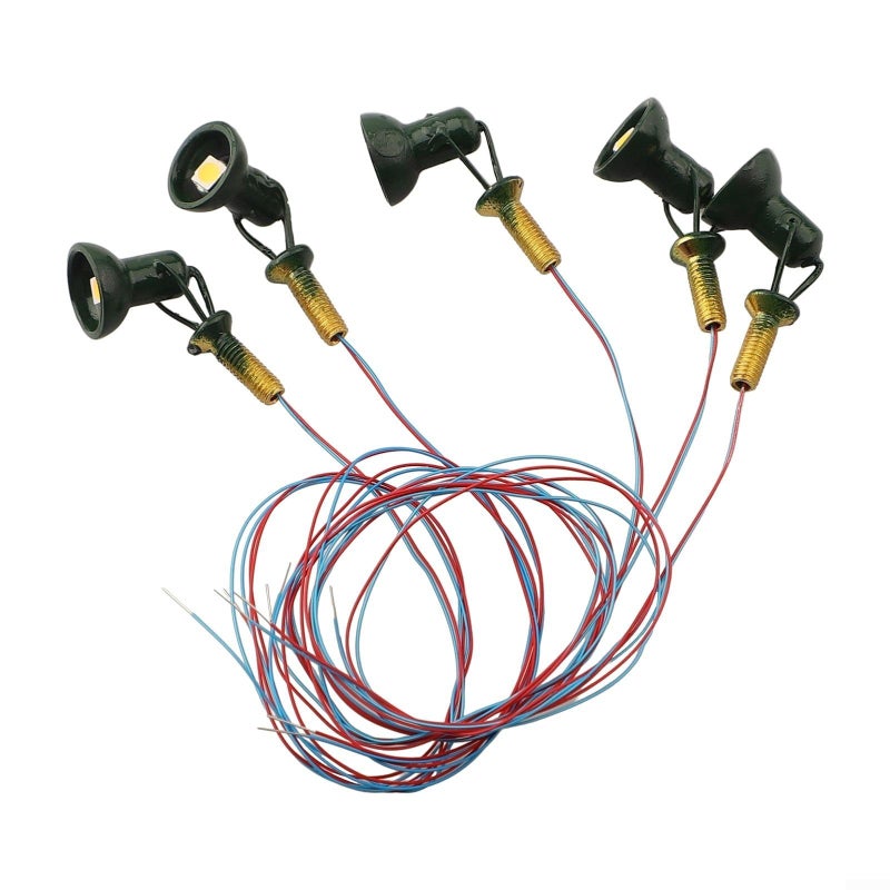 HO Scale Model Railroad LED Floodlight Set Green Warm White 3V 12 19V AC DC Compatible - Image 5