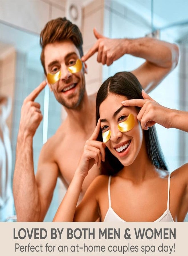 24K Gold Under Eye Patches for Puffy Eyes and Dark Circles, Hydrating Gold Eye Patches with Collagen, Centella Asiatica & Chamomile, Eye Masks for Dark Circles and Puffiness, 20 Pairs for Women & Men - Image 5