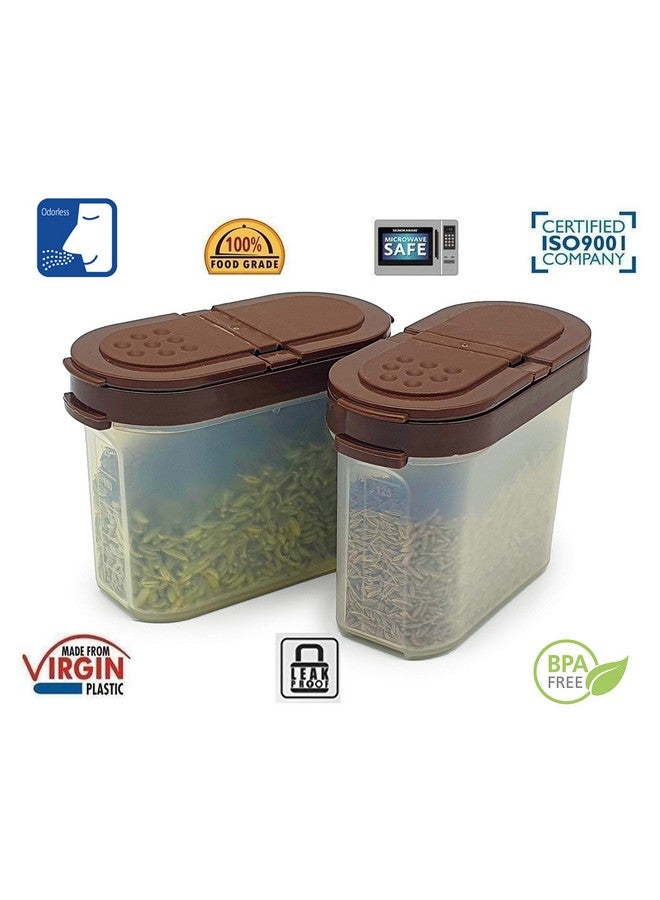 Mahaware Modular Wonder Spice Shaker and Sprinkler Set, 150ml, Set of 8, Brown - Image 4