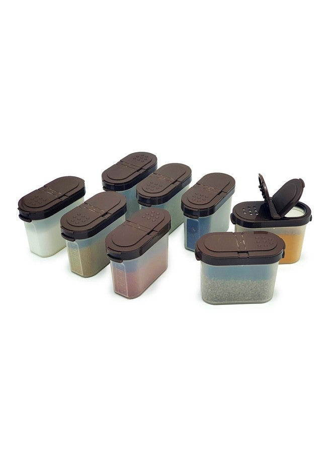 Mahaware Modular Wonder Spice Shaker and Sprinkler Set, 150ml, Set of 8, Brown - Image 1