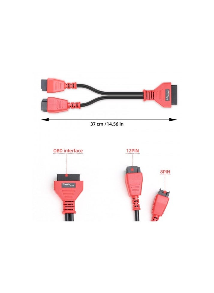 Generic - FCA Gateway Chrysler's Bypass 12+8 Universal Adapter Cable Adapter for Launch X431 X431 V, X431 V+, Pro3s+, Pro3 Ace, Diagzone pro, xpro5, xdiag, Thinkcar, Xtool - Image 1