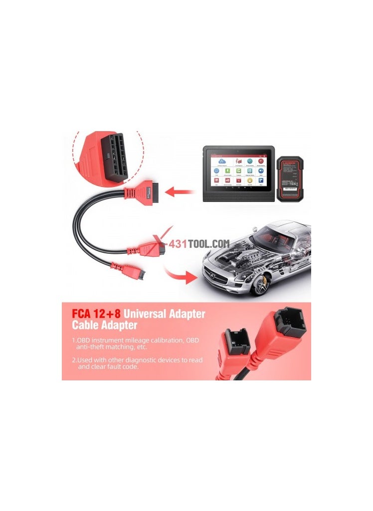 Generic - FCA Gateway Chrysler's Bypass 12+8 Universal Adapter Cable Adapter for Launch X431 X431 V, X431 V+, Pro3s+, Pro3 Ace, Diagzone pro, xpro5, xdiag, Thinkcar, Xtool - Image 1