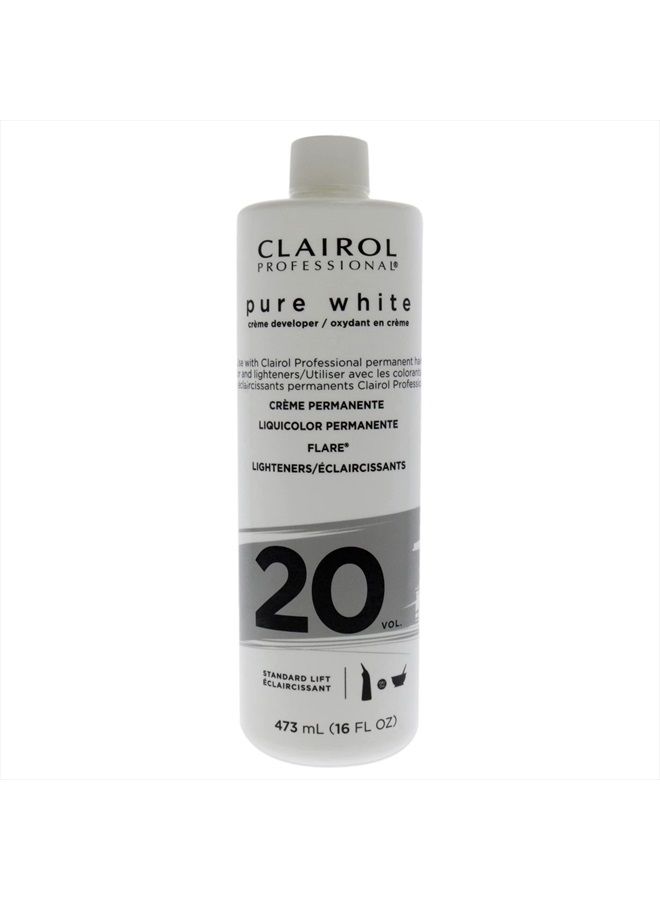 CLAIROL PROFESSIONAL مطور كريمة أبيض نقي 20 حجم، 16 أونصة (عبوة من 1) - Image 1