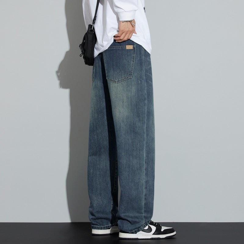 Unisex Classic Denim Jeans Loose Fit Daily Outdoor Wear - Image 1