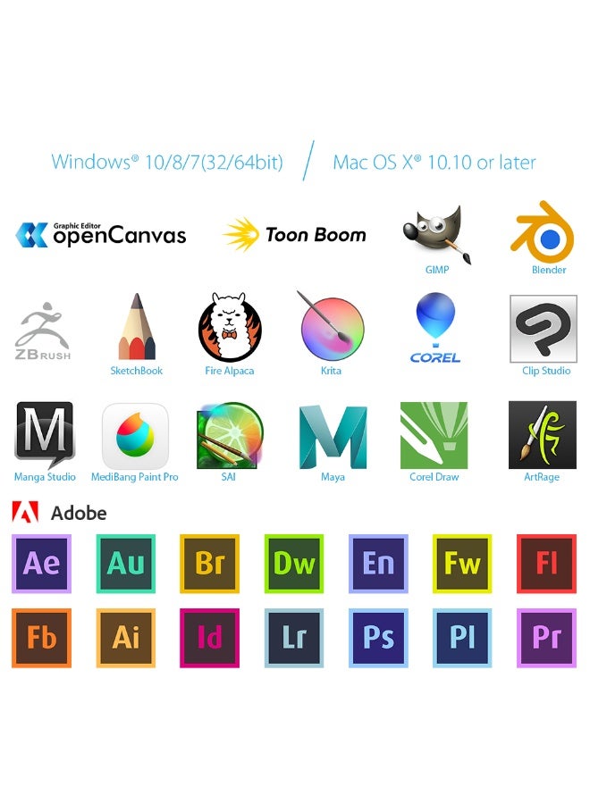 XP-PEN Drawing Tablet with Screen XPPen Artist 22R pro Computer Graphics Tablet 120% sRGB with Battery-Free Stylus Full-Laminated Technology, 21.5 inch Pen Display with 20 Shortcut Keys & 2 Red Dial(Black) - Image 4