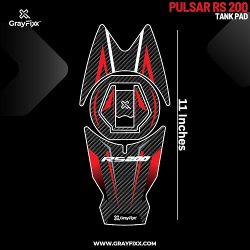Grayfixx Tank Pad for Pulsar RS 200 | Pulsar RS 200 Tank Sticker, Size 11 Inches, Pack of 1 - Image 2