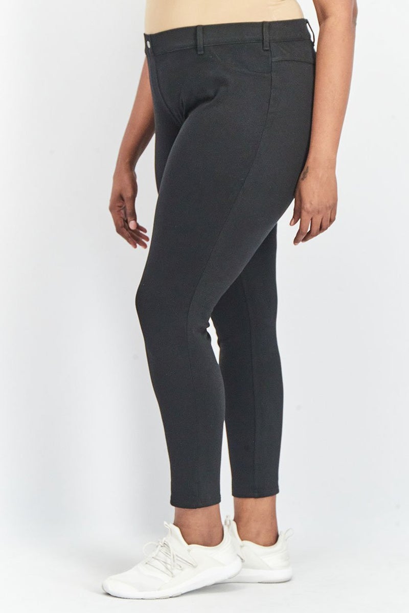 Tchibo Women High Waisted Plain Skinny Pants, Black - Image 2