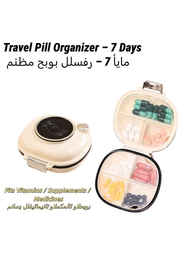 Weekly Pill Organizer，Portable Travel Pill Box 7 Day with 7 Large Compartments，Anti-Moisture and  Waterproof Seal Daily Medicine and Vitamin Container，A Travel Essential and Also Jewel organizer - Image 1