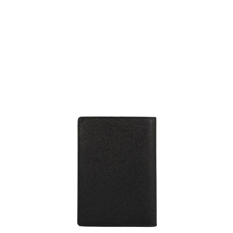 Da Milano black Classic Passport Case  | Best Price UAE
