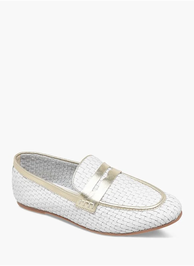 سيليست Womens Textured Slip-On Loafers