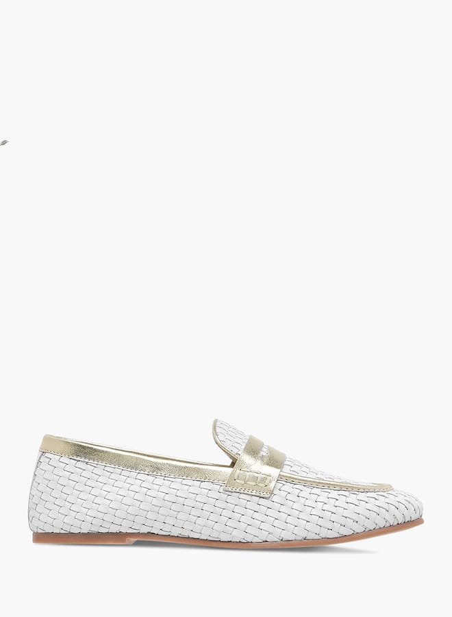 Celeste Womens Textured Slip-On Loafers  - Image 3