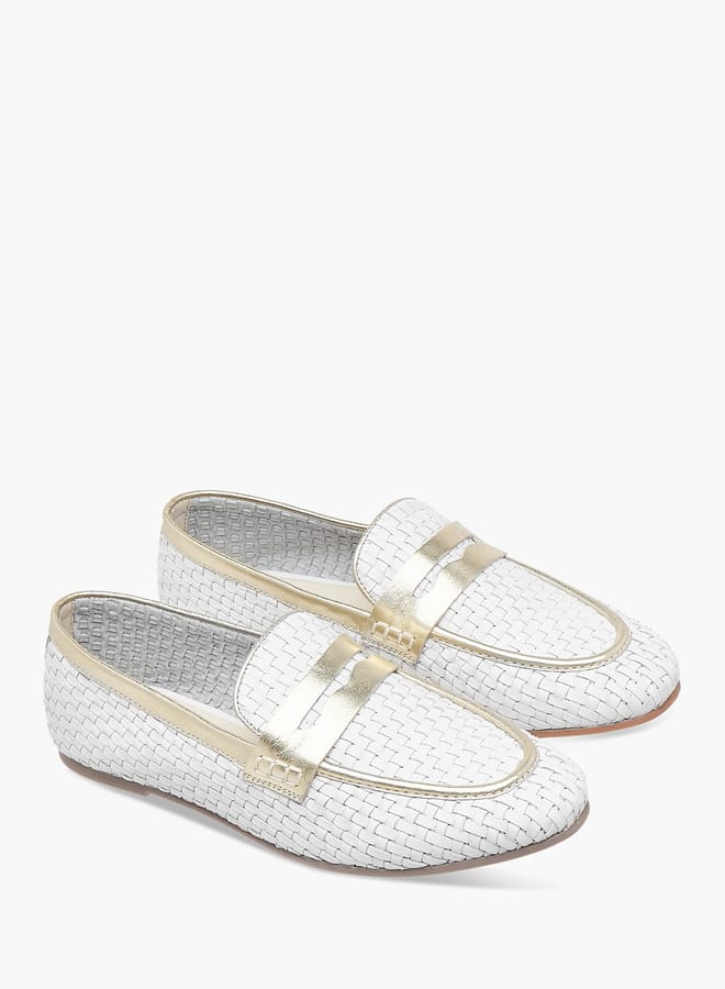 Celeste Womens Textured Slip-On Loafers  - Image 2