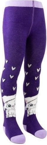 Bross Cat Fringed Purple Baby Towel Tights ONL-02484  - Image 1