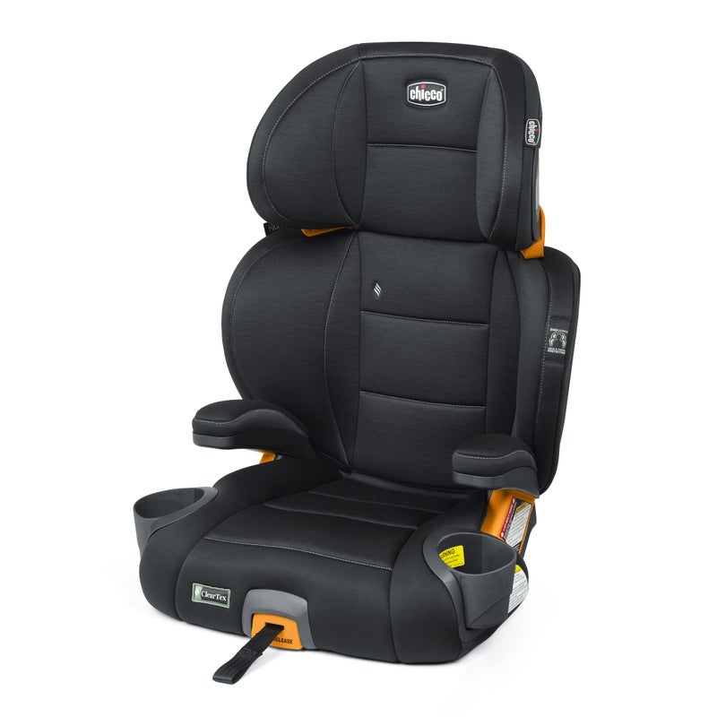 Chicco مقعد سيارة Chicco KidFit ClearTex Plus 2 في 1 معزز موضع الحزام، مقعد معزز بدون ظهر ومقعد معزز بظهر مرتفع، للأطفال من عمر 4 سنوات وما فوق ومن وزن 40-100 رطل. | أوبسيديان/أسود - Image 1